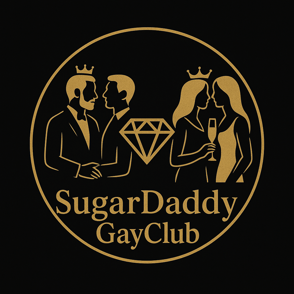 Logo redondo sugar daddy gay club